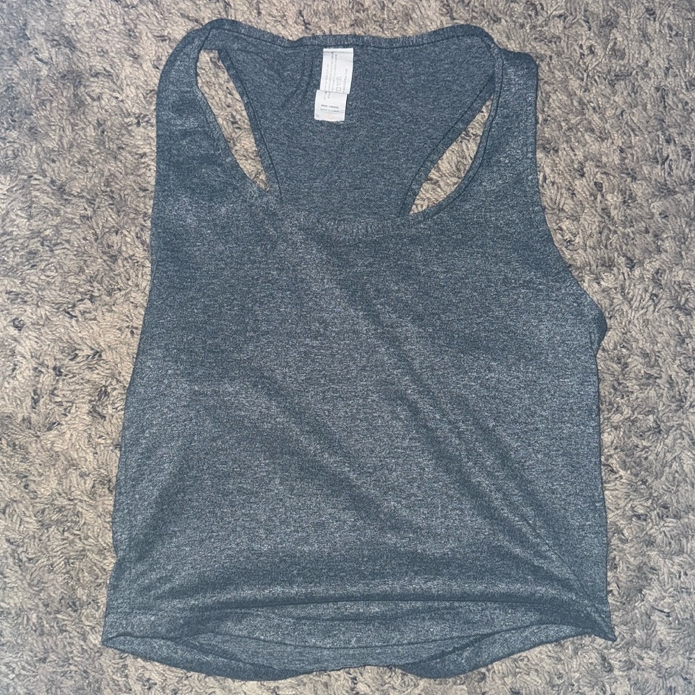 Gradient Gray Athletic Cross back Tank. Unsure of size, most likely an XS.